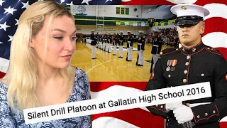 New Zealand Girl Reacts to MARINE CORPS SILENT DRILL PLATOON | INDOOR VERSION