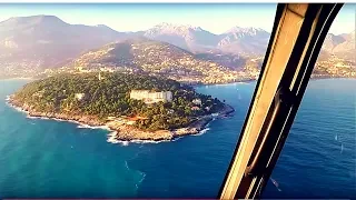 HELOCOPTER FLIGHT ABOVE MONACO AND THE FRENCH RIVIERA