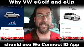 We Connect Id App better for VW eGolf and eUp!