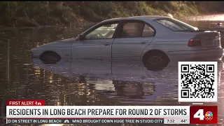 Residents in Long Beach prepare for round two of storms