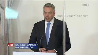 ZIB Spezial Nehammer: "Ab Februar gilt die Impfpflicht" So., 16.1.2022