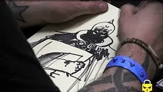 SIMON BISLEY sketching in Madrid for the fans