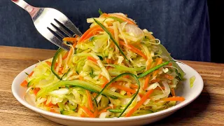 Perfect salad for weight loss! Just vitamins and fiber! Healthy cabbage salad