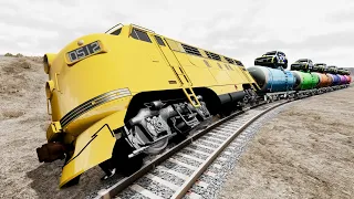 Realistic Train Crashes #56 - Beamng.Drive