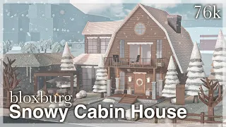 Bloxburg - Snowy Cabin House Speedbuild (exterior)