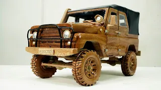 How to make UAZ from PUBG Out of Wood | ASMR Woodworking