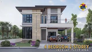 4 Bedroom 2 Storey HOUSE DESIGN | 283 sqm. | Exterior & Interior Animation