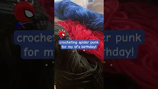 Crocheting Spider Punk Plush ! #crochet #acrossthespiderverse #spiderman #crochetgifts