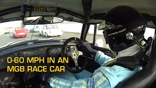 0-60 in 6 Seconds in an MGB Race Car at Silverstone National Circuit