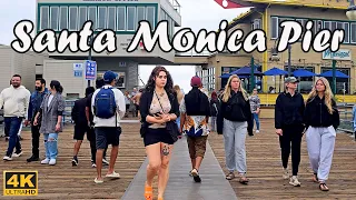 Santa Monica Pier Virtual Walking Tour in Los Angeles - California - USA | Virtual Walk 4k Video