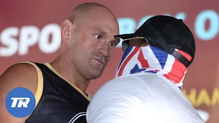 Fury & Chisora Stare Each Other Down for 2 & a half Minutes Straight at Weigh-in | Sat 1 pm ESPN+