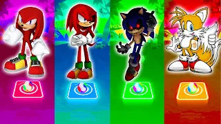 KNUCKLES 🆚 KNUCKLES.EXE 🆚 SONIC.EXE 🆚 TAILS ❗Who WINS?❗ - Tiles Hop EDM Rush!