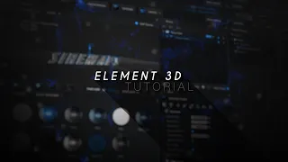 основы плагина element 3d для начинающих эдиторов :)