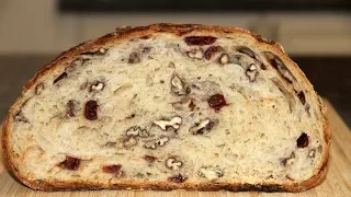 Хлеб БЕЗ ЗАМЕСА с клюквой и орехами пекан, который 100% получается у всех!