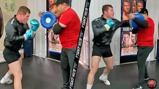 CANELO DESTROYING THE MITTS WITH FRIGHTENING POWER! BRUTAL COMBINATIONS LANDED IN TRAINING