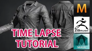 3D Modeling female Shirt time lapse (Zbrush + Marvelous Designer)