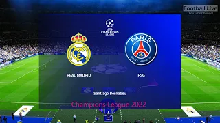 Real Madrid vs PSG | UEFA Champions League 2022 UCL | Messi Neymar Mabppe vs Real Madrid | PES 2021