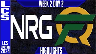 NRG vs FLY Highlights | LCS Spring 2024 Week 2 Day 2 | NRG Esports vs FlyQuest