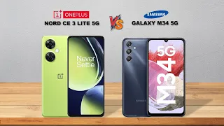 SAMSUNG GALAXY M34 5G VS ONEPLUS NORD CE 3 LITE 5G / FULL COMPARISON