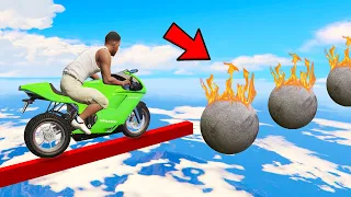 99.9% IMPOSSIBLE BIKE PARKOUR ON BALLS GTA 5!