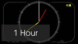 1 Hour - Analog Clock Timer & Alarm - 1080p - Countdown