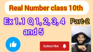 Ex 1.1 Q.1,2,3,4and 5 maths class 10th| maths class 10th Real Number chapter 1