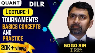 Tournaments -1 | Basics Concepts and Practice  | DILR for CAT by SoGo | IIM A | MissionCAT