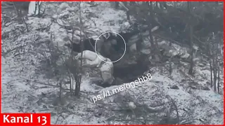 The drone "saved" Russian soldiers from freezing in their cold "nests"