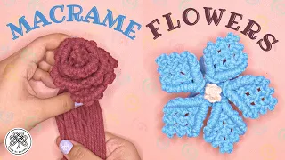 DIY MACRAME FLOWERS | MACRAME FLOWER DESIGNS | EASY TUTORIAL