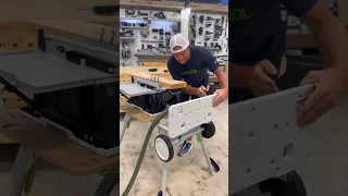 The new Festool cordless table saw and mobile base #woodworking #festool #tools #maker #wood