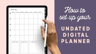 How to set up Undated Digital Planner on iPad in GoodNotes app