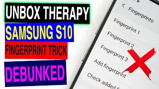 Unbox Therapy Samsung Galaxy S10 Plus Ultrasonic Fingerprint Sensor Trick DOES NOT WORK! DEBUNKED!