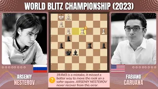 Chess Game | Arseniy Nesterov vs Fabiano Caruana | World Blitz Championship 2023