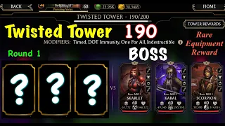 Mk Mobile Twisted Tower Battle 190 BOSS using Gold Team