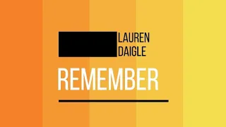 Lauren Daigle - I remember (Karaoke version)