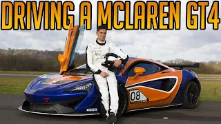 Driving a Mclaren Race Car at the Top Gear Test Track