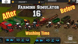 Farming simulator 16|Today washing all dirty vehicles in mobile farming