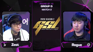 [2020 GSL Season 2] Round of 16 | Group D | Match 2: Zest (P) vs. Rogue (Z)