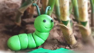 how to make caterpillar with clay for Kids | Twisted Clay | #claymodelling