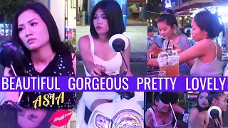 BEAUTIFUL  GORGEOUS LOVELY PRETTY 136 STREET, PHNOM PENH CAMBODIA NIGHTLIFE | BARS GIRLS. FULL VIDEO