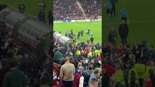 AZ Alkmaar Hooligans vs West Ham United players