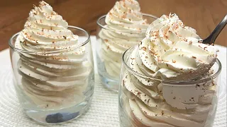 Homemade dessert in 5 minutes that melts in your mouth! No baking or gelatin! No eggs!