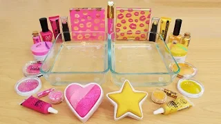 Pink vs Gold - Mixing Makeup Eyeshadow Into Slime! Special Series 121 Satisfying Slime Video