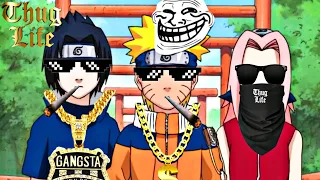 Naruto Funny Moments In Hindi Dubbed || Sasuke Become a Sigma 😂🔥😈 || Naruto Thug Life Moment 😂🤣