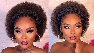 Wow 🤩😱 Classy 10-15 minutes natural hairstyle. How to style 4c Natural hair in 10 minutes.