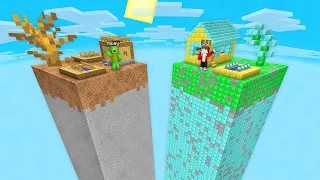 Mikey Poor vs JJ Rich CHUNK Survival Battle in Minecraft (Maizen)