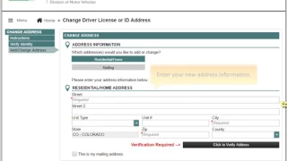 Change Driver License or ID Address