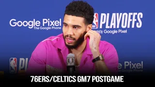 Jayson Tatum Reacts To Celtics Game 7 vs 76ers | May 14, 2023