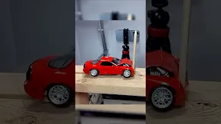 Crash Test Mazda rx-7 DIY scale model from plasticine clay #Shorts