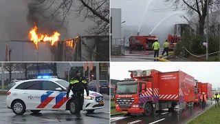 [GRIP 1] Zeer Grote Brand in bedrijfspand in Capelle aan den IJssel - Hulpdiensten groots ingezet!